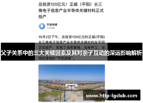 父子关系中的三大关键因素及其对亲子互动的深远影响解析